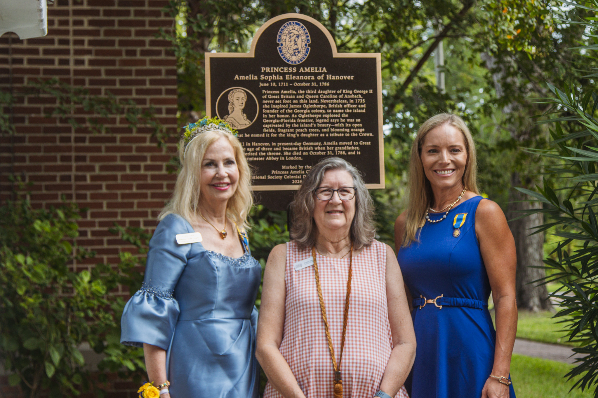 The Princess Amelia historical marker was unveiled Saturday at the Amelia Island Museum of History. Photo by Ashley Chandler/News-Leader