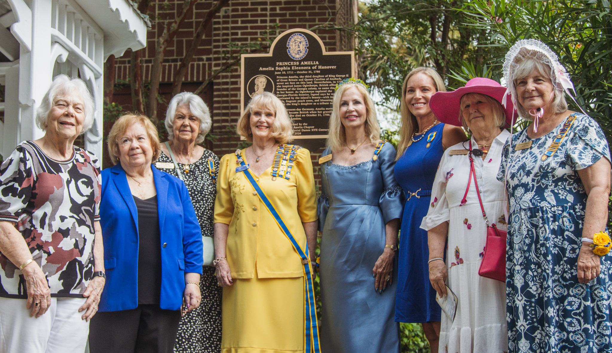The Princess Amelia historical marker was unveiled Saturday at the Amelia Island Museum of History. Photo by Ashley Chandler/News-Leader