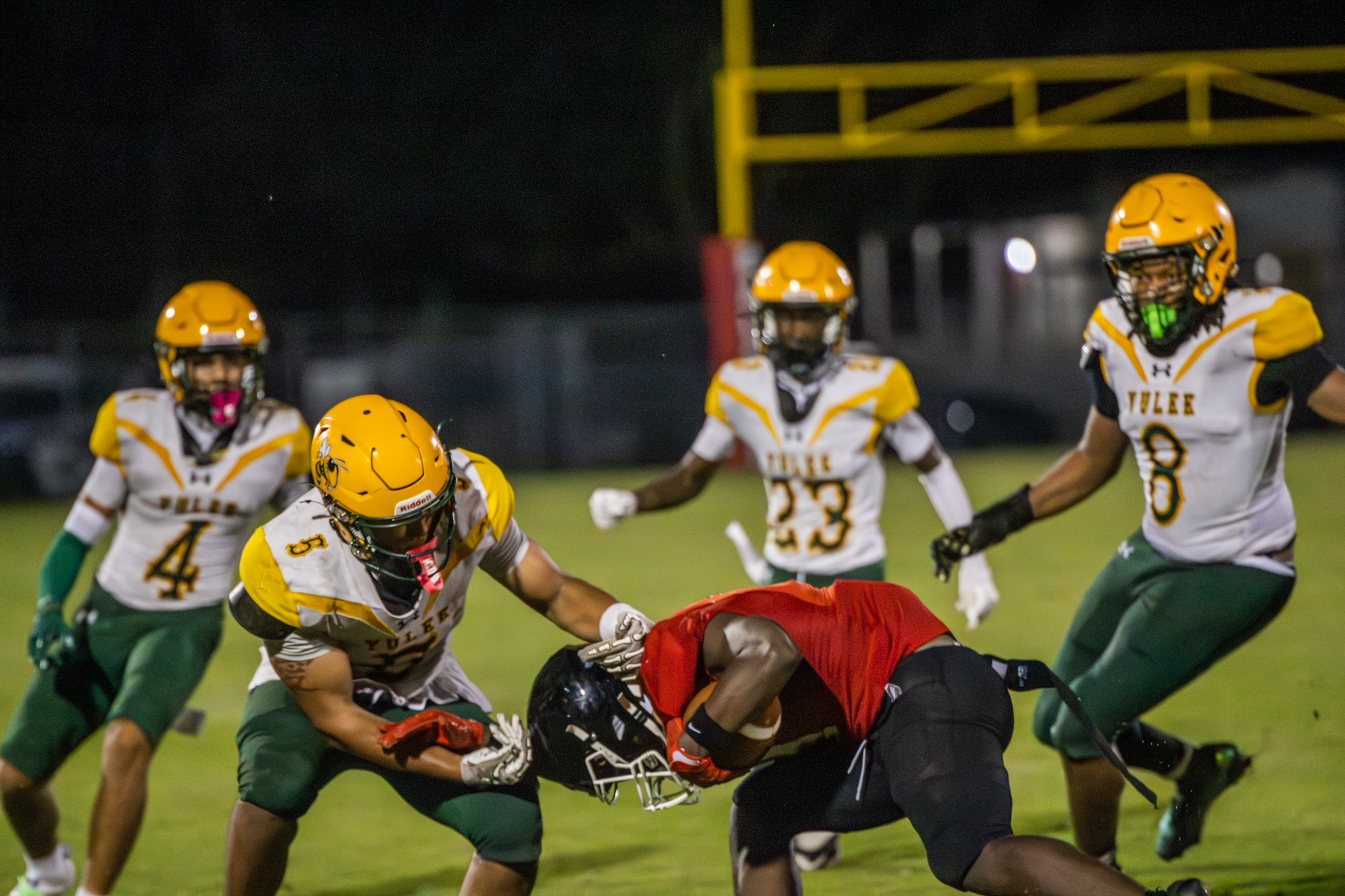 JJ Etienne makes a tackle in Friday’s game. Photo by Nick Blank/News-Leader
