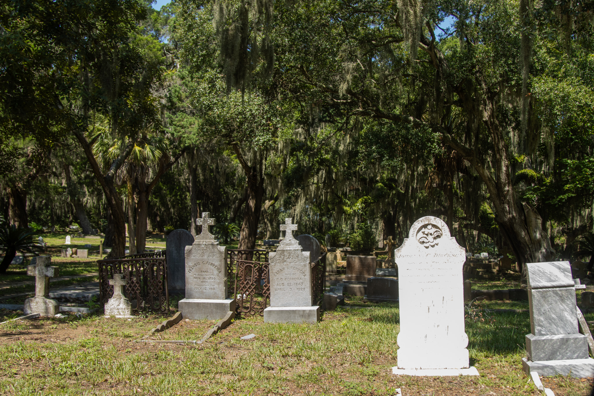 Some graves at Bosque Bello Cemetery mark the resting spot of locals who died in the 1800s. Photo by Ashley Chandler/News-Leader