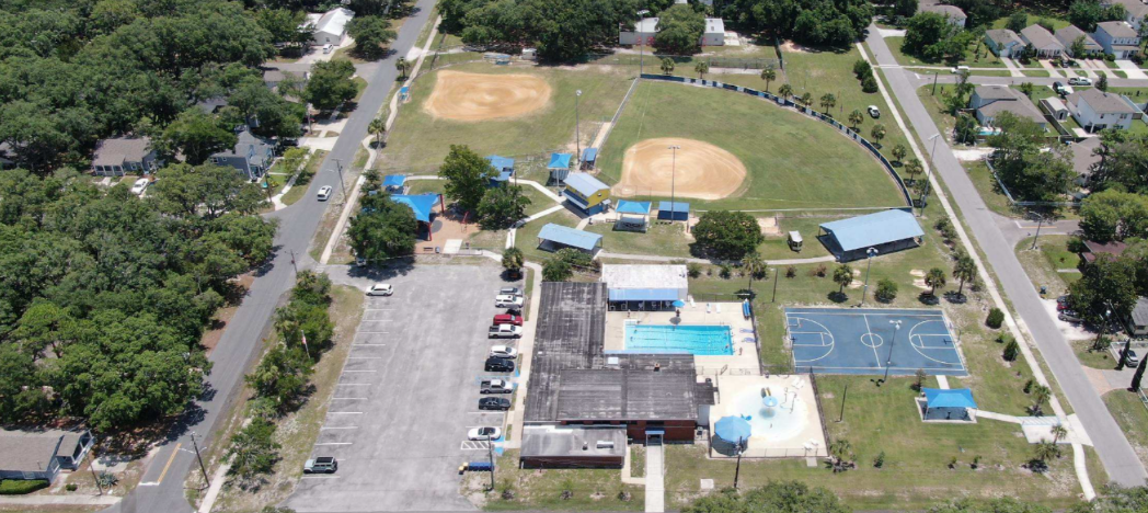 An aerial view of MLK Jr. Park’s current condition.