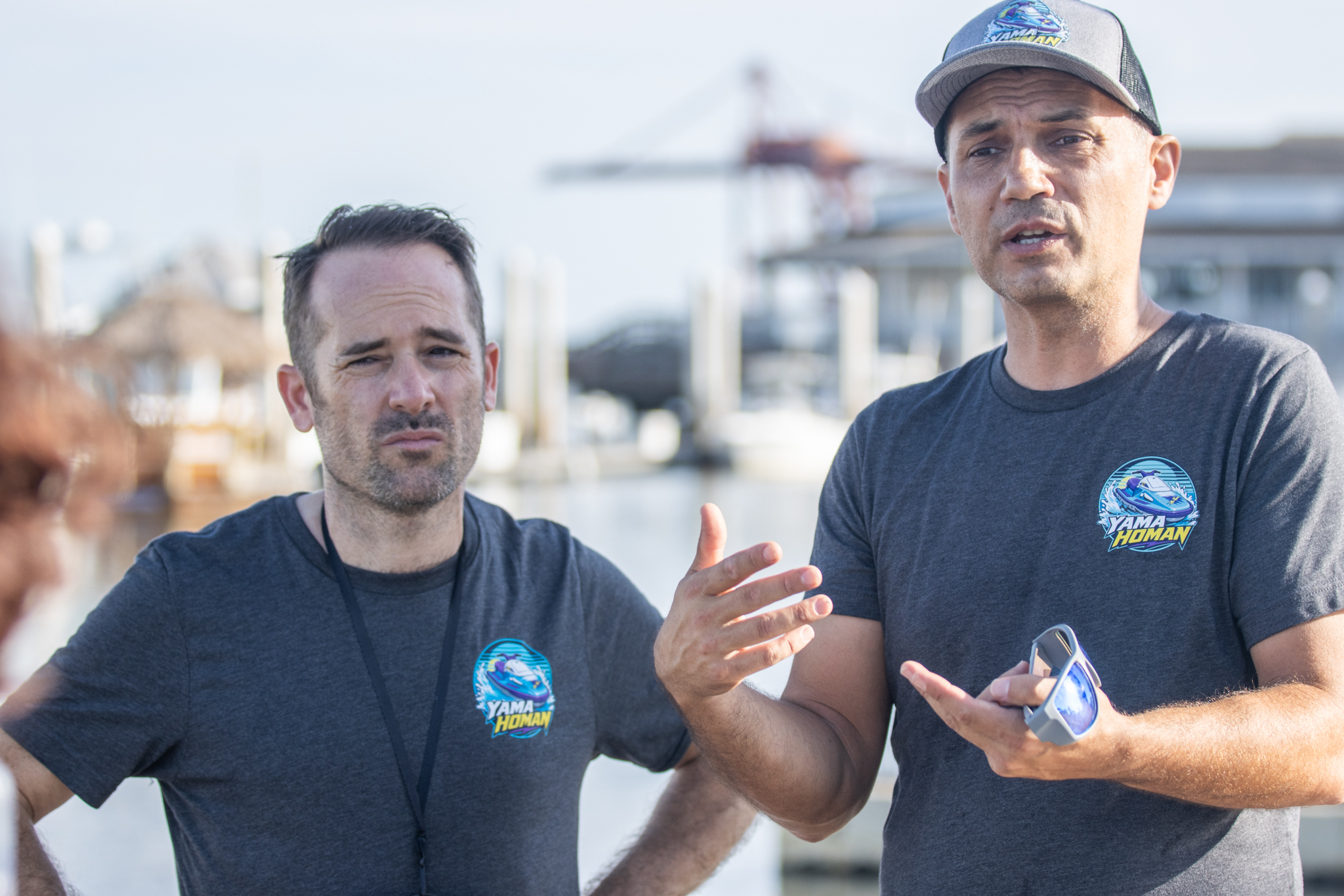 Timothy Homan and Jake Thiel departed from Fernandina Beach Marina for a 780-mile, eight-day jet ski voyage that will benefit the nonprofit Active Minds. Photo by Suzi Hamilton/For the News-Leader