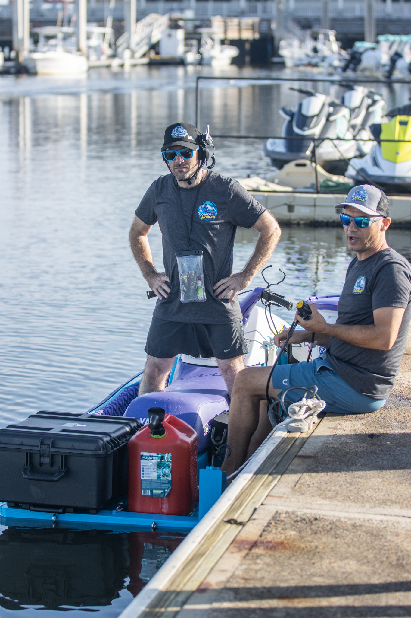 Timothy Homan and Jake Thiel departed from Fernandina Beach Marina for a 780-mile, eight-day jet ski voyage that will benefit the nonprofit Active Minds. Photo by Suzi Hamilton/For the News-Leader