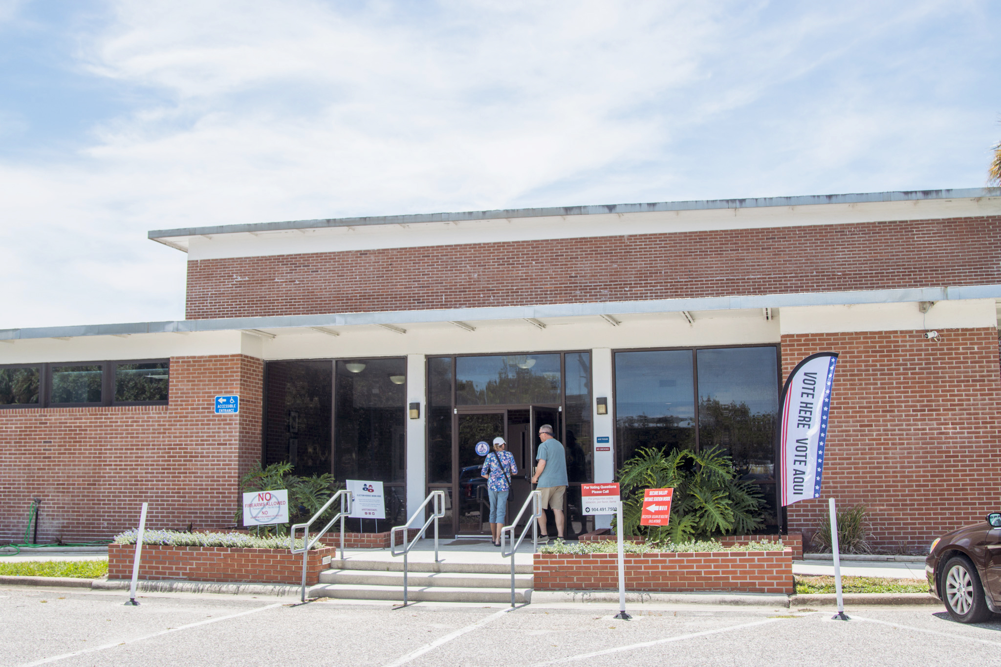 Early voting was underway Thursday at the Atlantic Recreation Center in Fernandina Beach. Photo by Ashley Chandler/News-Leader