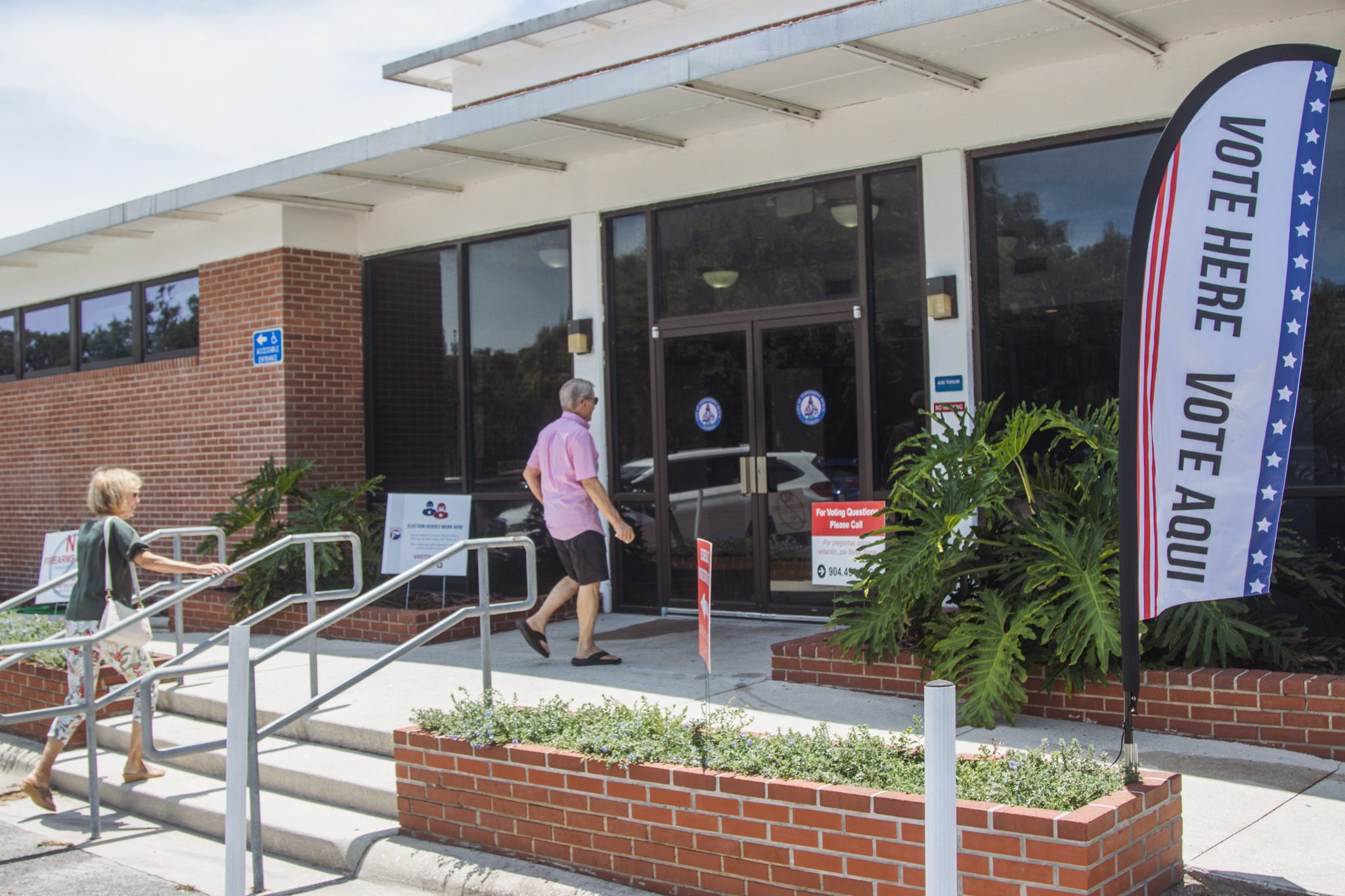 Early voting was underway Thursday at the Atlantic Recreation Center in Fernandina Beach. Photo by Ashley Chandler/News-Leader