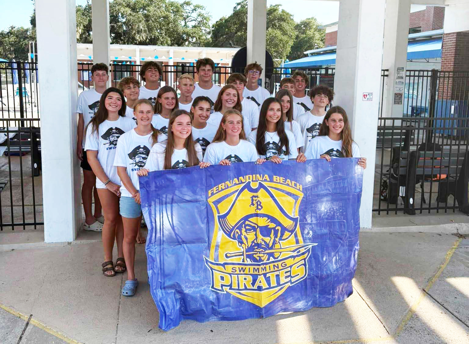 The 2026 Fernandina Beach High School swim team. photo courtesy of Pirates Swim
