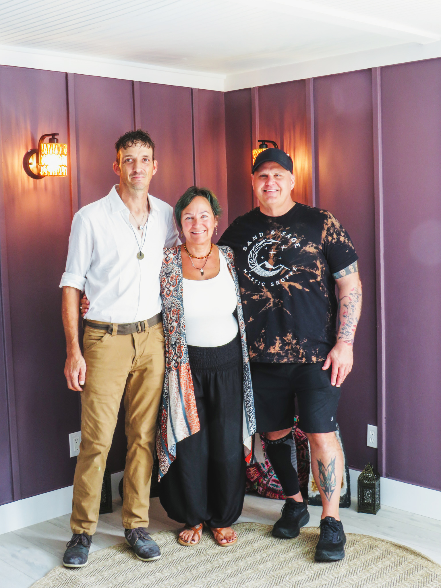Owner of Island Florals, Russell Daniels and Sand and Sage owners Jill Vozza and Rich Yaworski. The trio is partnerting to open Sand, Sage and Soul Gathering House, 3381 S. Fletcher Ave. Photo by Suzi Hamilton/For the News-Leader