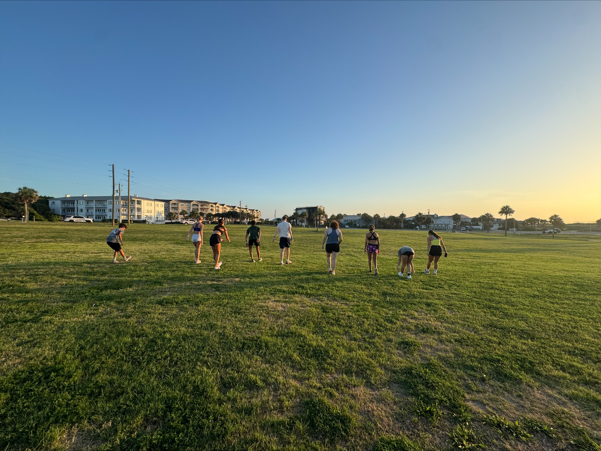 Yulee High School boys and girls cross country athletes during a summer training session. Courtesy of YHS cross country