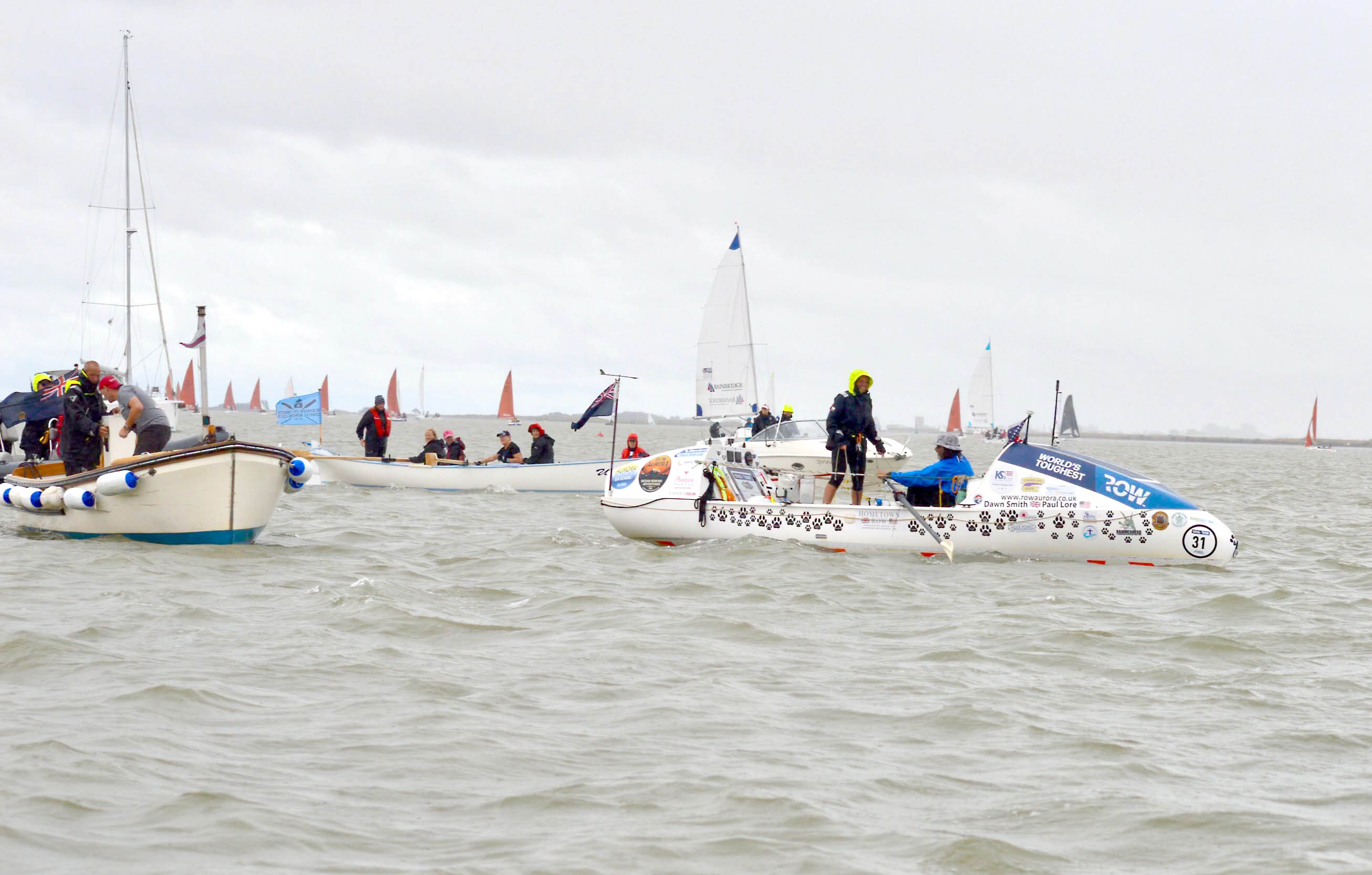 Dawn Smith and Paul Lore arrive in Burnham-on-Crouch, England on Saturday. Submitted