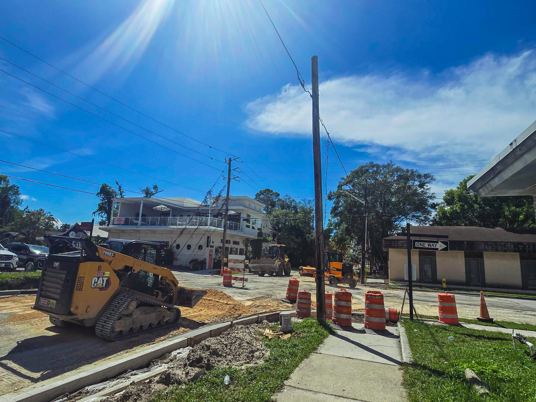 Workers paved portions of Ash Street on Monday. Photo by Ashley Chandler/News-Leader