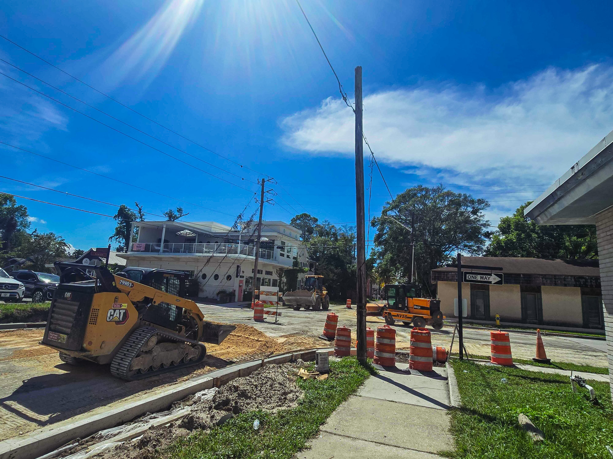 Workers paved portions of Ash Street on Monday. Photo by Ashley Chandler/News-Leader