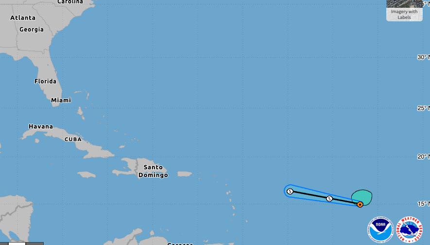 This map shows NOAA's forecast for the Remnants of Dolly. From nhc.noaa.gov