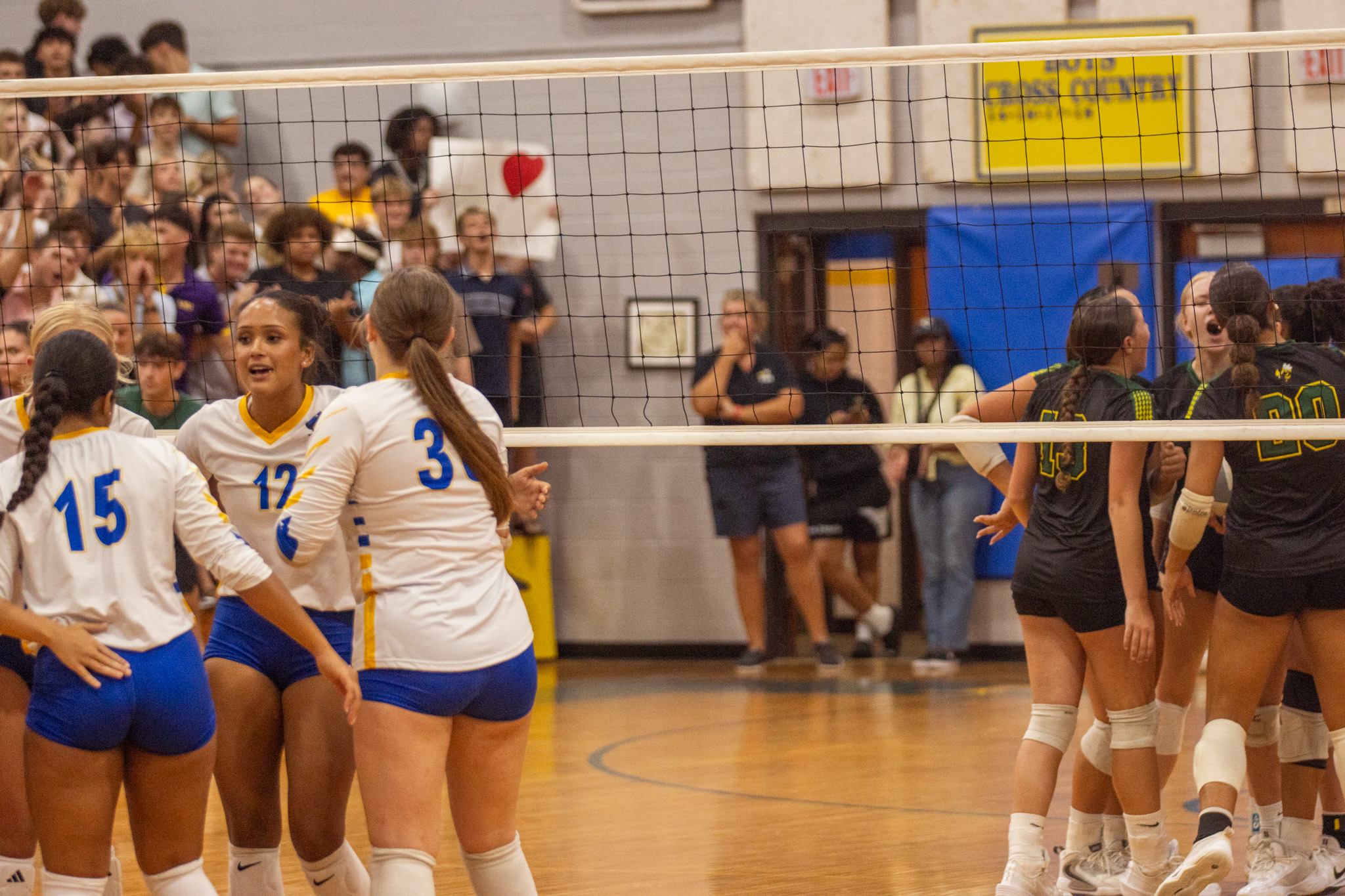 The Fernandina Beach High School and Yulee High School varsity volleyball teams faced off last week. Photo by Suzi Hamilton/For the News-Leader