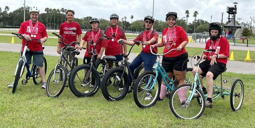 Pictured are, from left, Geoffrey Brauda, Kirk Mitchell, Zachary Sculthorpe, Glenn Sculthorpe, Kristopher Mitchell, Stephanie Willaford and Isaac Youmans. 