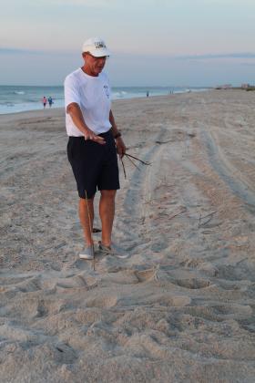 This time of year, marked sea turtle nests such as this one scatter Amelia Island’s beaches.