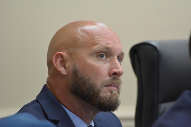 County Manager Taco Pope presented three new projects to the long-term infrastructure plan. Photo by Marissa Mahoney.