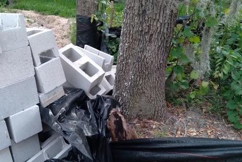 These photos were presented to the Fernandina Beach City Commission by Vice Mayor Len Kreger. They show a construction site in the Amelia Bluff development where requited tree protection was not used, resulting in damage to the trees. Commissioners said they have seen the problem at construction sites throughout the city.