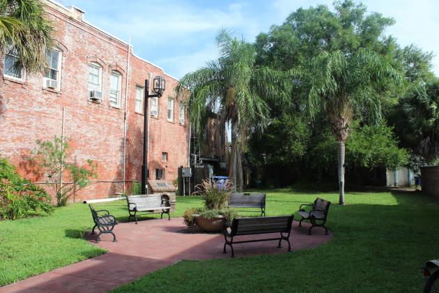 The “pocket park” on Centre Street is officially named the Jean Ribault Park, dedicated in 2012 to honor the 450th anniversary of the arrival of Jean Ribault, a French Naval officer. Julia Roberts/News-Leader