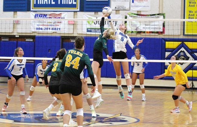 The Fernandina Beach High School volleyball team hosted Yulee Tuesday. The host Lady Pirates won 3-1, pushing their record to 3-0.