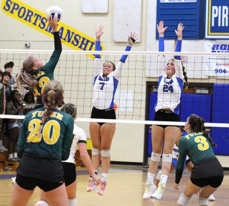 The Fernandina Beach High School volleyball team hosted Yulee Tuesday. The host Lady Pirates won 3-1, pushing their record to 3-0.