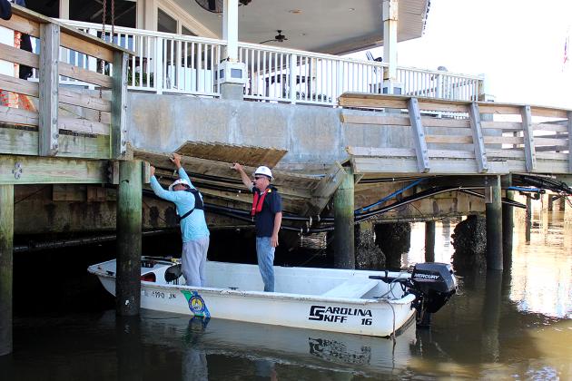 A present-day glimpse of the downtown boardwalk just as it enters the reconstruction phase. Photo by Beth Jones/News-Leader.
