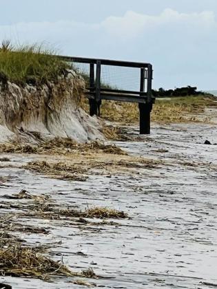 Having two storms, Ian and Nicole, within a month of each other has left the protective dune on Amelia Island beaches heavily damaged.