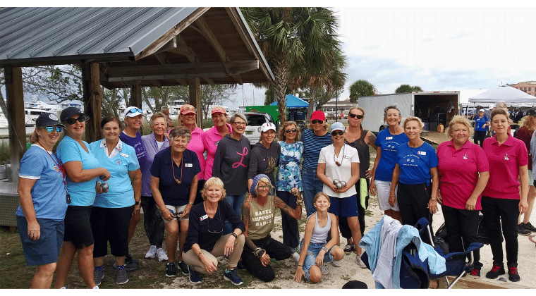 Amelia Island Boules Club members that participated in the Ladies’ tournament on Friday. Photo by Lee Ann Shobe
