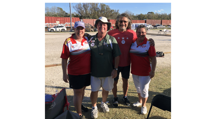 The team of Nigel Glover and Paul Lore (Danger Island) did well to make it through seven games in the recent Amelia Island Open; a great Petanque tournament with players from all over the world.