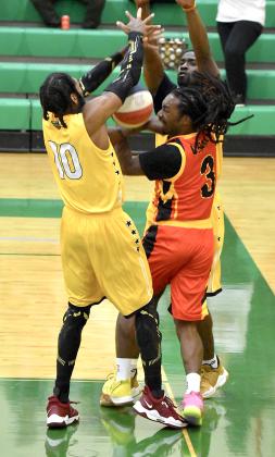 The Nassau Pride took on the Columbus Skyhawks Saturday night in American Basketball Association action at Yulee High School. The Pride takes on the Florida Sunblazers on the road Saturday and is back home Dec. 3 with Gulf Coast Hoopers. Tip-off is at 6 p.m. at YHS. Visit www.nassaupride.com. Photos by Sean Rollo/Special