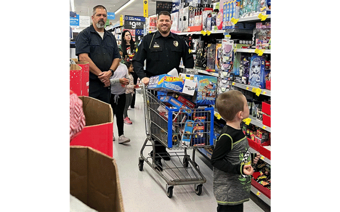 Fernandina Beach Police Department's annual event Shop with Cops, 2022.