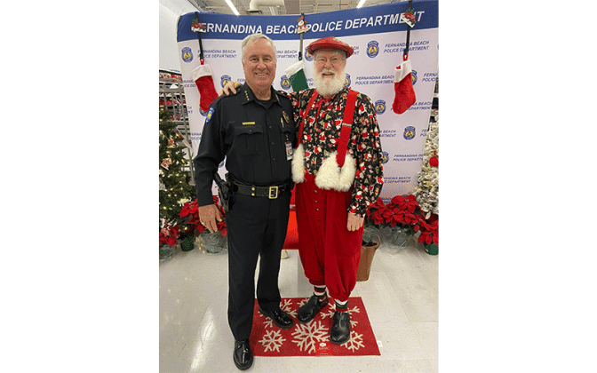 Fernandina Beach Police Department's annual event Shop with Cops, 2022.