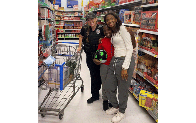 Fernandina Beach Police Department's annual event Shop with Cops, 2022.