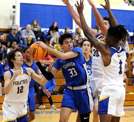 The Fernandina Beach High School boys basketball team hosted the Stanton Blue Devils Friday night in the Pirates’ season opener. Photos by Beth Jones.