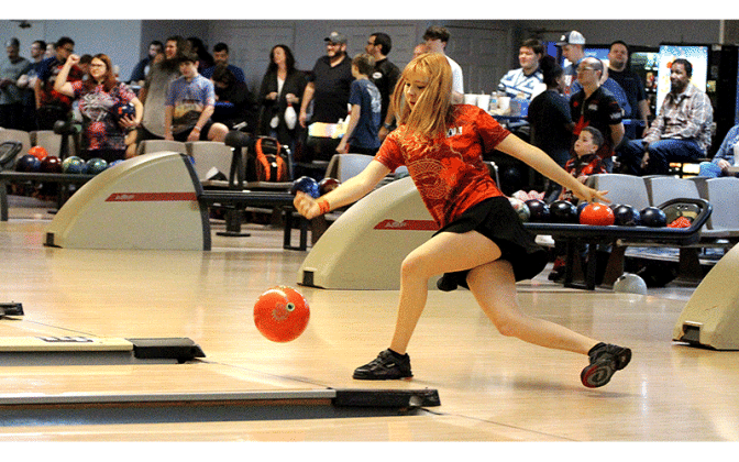 Bowling with the pros. Photos by Beth Jones/News-Leader