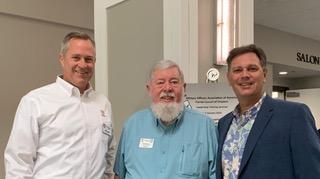 MOAA Nassau County Chapter President Mike Doran, MOAA Florida Council of Chapters President Pat Kleuver and MOAA Nassau County Chapter Vice President Tony LaVecchia, from left, stand together at annual training seminar in Orlando.
