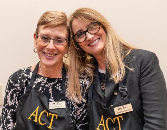 ACT Volunteer of the Year Linda Rogers, left, with Violet Boerescu. Submitted photo.