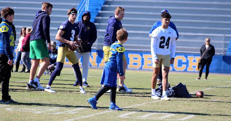 Growing the Game, a program through the TaxSlayer Gator Bowl, which allowed the youths to engage with Notre Dame football players.