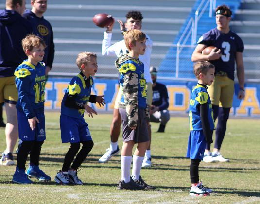 Growing the Game, a program through the TaxSlayer Gator Bowl, which allowed the youths to engage with Notre Dame football players.