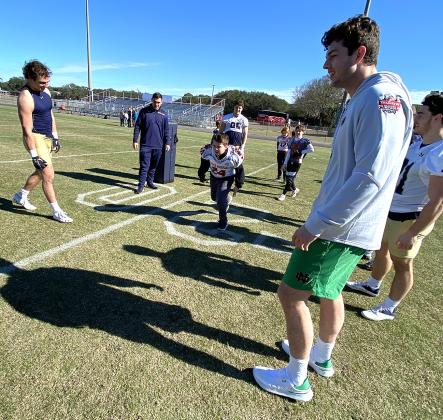 Growing the Game, a program through the TaxSlayer Gator Bowl, which allowed the youths to engage with Notre Dame football players.