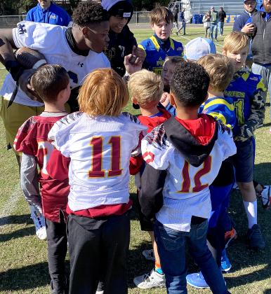 Growing the Game, a program through the TaxSlayer Gator Bowl, which allowed the youths to engage with Notre Dame football players.