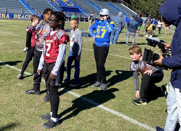Growing the Game, a program through the TaxSlayer Gator Bowl, which allowed the youths to engage with Notre Dame football players.
