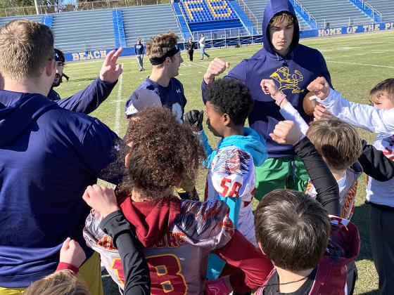 Growing the Game, a program through the TaxSlayer Gator Bowl, which allowed the youths to engage with Notre Dame football players.