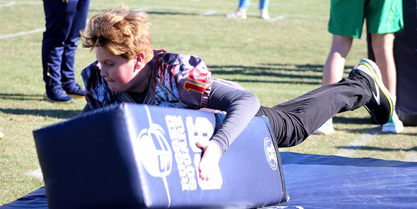 Growing the Game, a program through the TaxSlayer Gator Bowl, which allowed the youths to engage with Notre Dame football players.