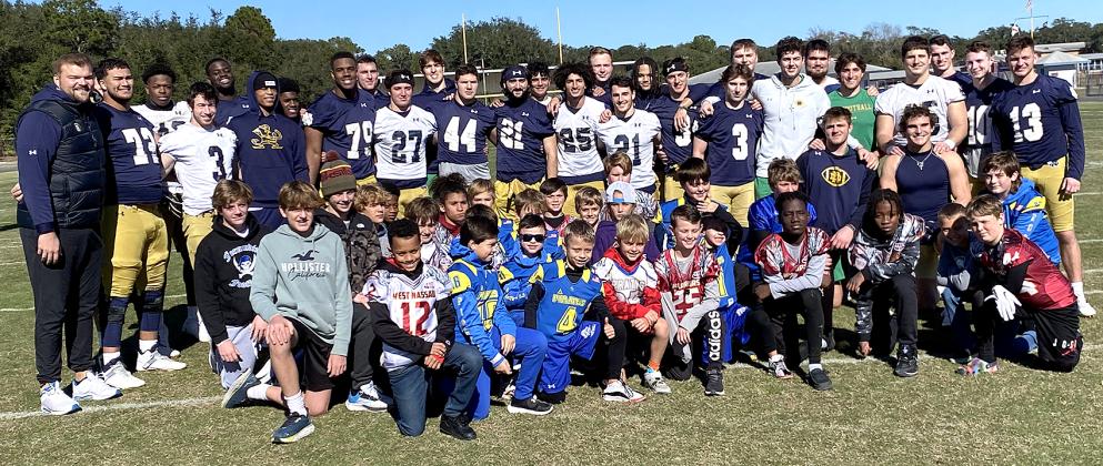 Growing the Game, a program through the TaxSlayer Gator Bowl, which allowed the youths to engage with Notre Dame football players.