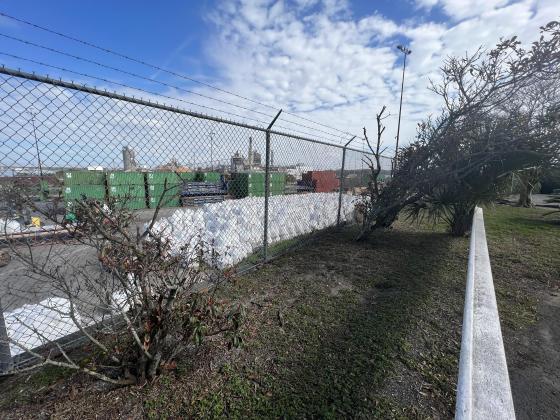 According to Nassau Terminals, there are 16,000 tons of bagged dry cement being stored at the Port of Fernandina, with another vessel set to replenish that inventory in six to eight weeks. Submitted photo