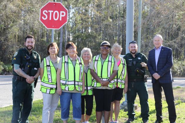 Nassau County Sheriff’s Office with school crossing guards. Submitted photo