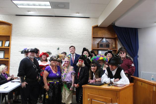 The Fernandina Beach City Commission recognized the 50th anniversary of the Fernandina Pirates at the Feb. 21 meeting. Photo by Julia Roberts
