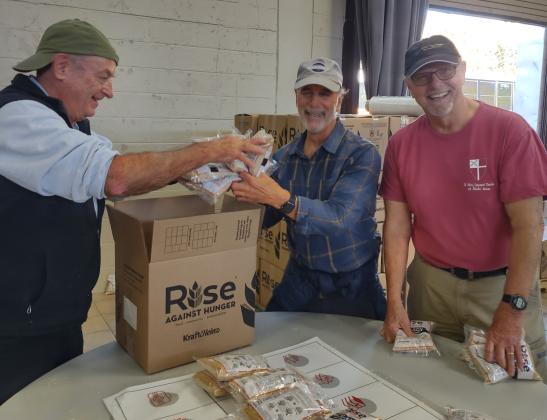 Over 230 volunteers gathered at the Atlantic Recreational Center on Saturday, Feb. 4, to pack over 40,000 meals of rice, soy, dried veggies, and nutrients on behalf of Rise Against Hunger.  Submitted photo