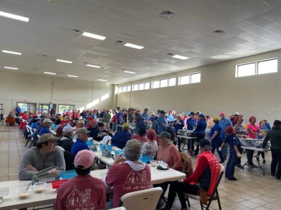 Over 230 volunteers gathered at the Atlantic Recreational Center on Saturday, Feb. 4, to pack over 40,000 meals of rice, soy, dried veggies, and nutrients on behalf of Rise Against Hunger.  Submitted photo