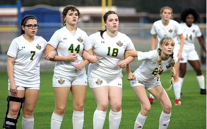 The Fernandina Beach and Yulee high schools’ girls soccer teams played Tuesday in the semifinal round of the district tournament at FBHS. Photo by Beth Jones/News-Leader